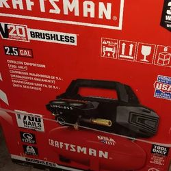 Craftsman 2.5 Gallon Air Compressor  New  20v Brushless 