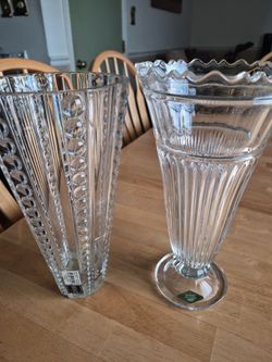 Crystal vase 6.5X10.75 by Mikasa and Shannon