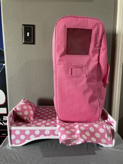 Travel Case with Single Bed For American Doll