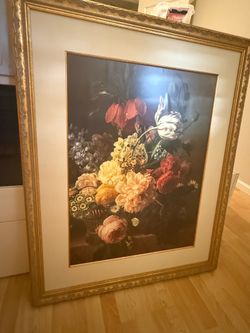 Framed floral art