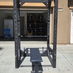Squat, bench, pull up, dip rack