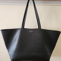 Victoria’s Secret Black Faux Leather Tote Bag