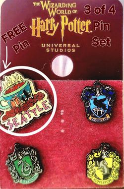 Harry Potter Enamel House Crest Pin Set