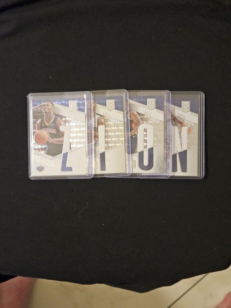 Zion Williams Donruss Elite #23, 24, 25, 26