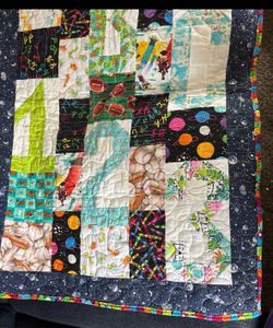 Self-made, gently used 1,2,3 A,B,C quilt