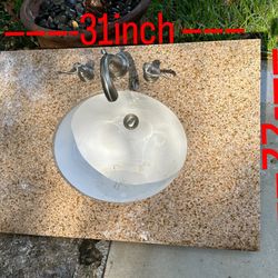 Sink vanity countertop granite