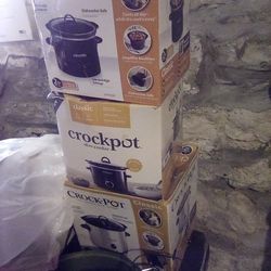 Three Small Crockpot 