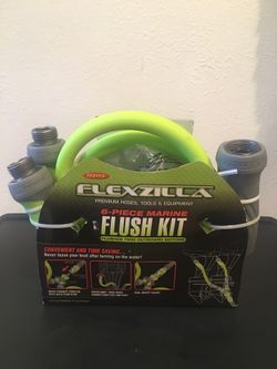 Flexzilla Marine Twin Outboard Flush Kit, 6-Piece 5/8 in. x 3/4 in. - 11 1/2 GHT Fittings