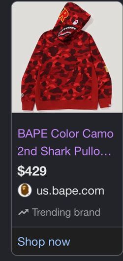 BAPE COLOR CAMO 2nd shark pullover hoodie