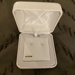 1/4 Carat Diamond Earrings 