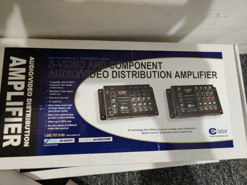 S-video and component audio/video distribution amplifier