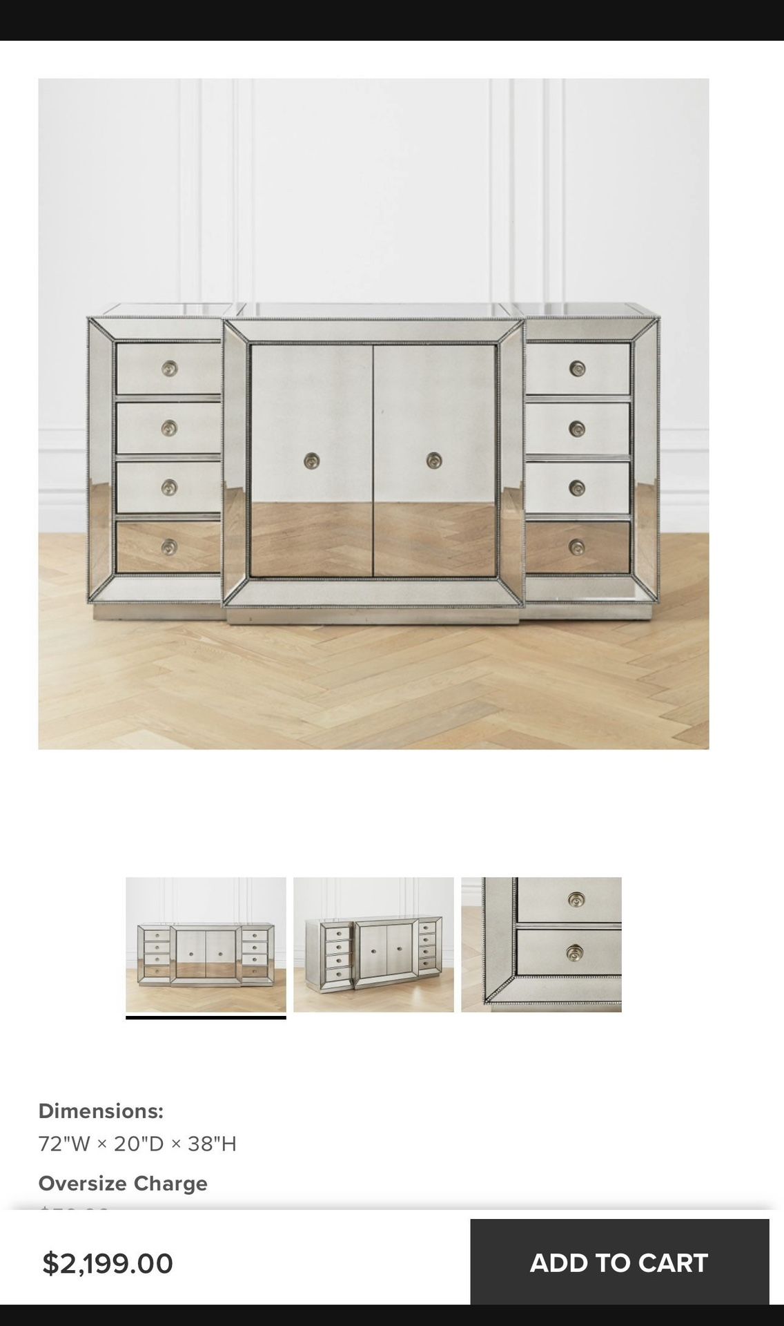 $400 OBO —-Omni mirrored dresser/buffet