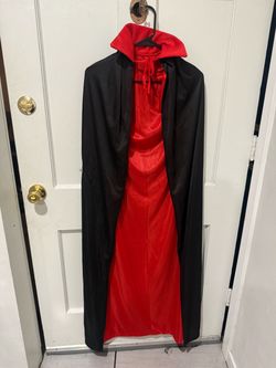Black and Red Vampire Cape with collar