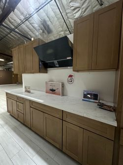 Nature  wood color shake cabinets