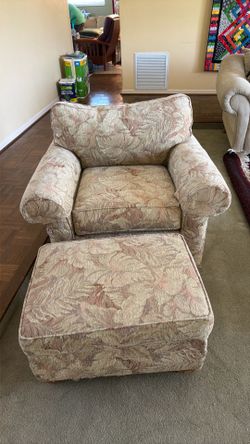 FREE.  Ethan Allen chair and ottoman.