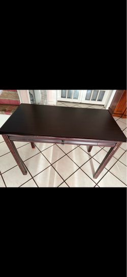 Dark wood writing desk or side table