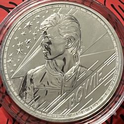 1 OZ Silver 2021 British Music Legends David Bowie BU Encapsulated