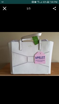 New KATE SPADE Pebbled Cow Leather Large Tote Handbag $425