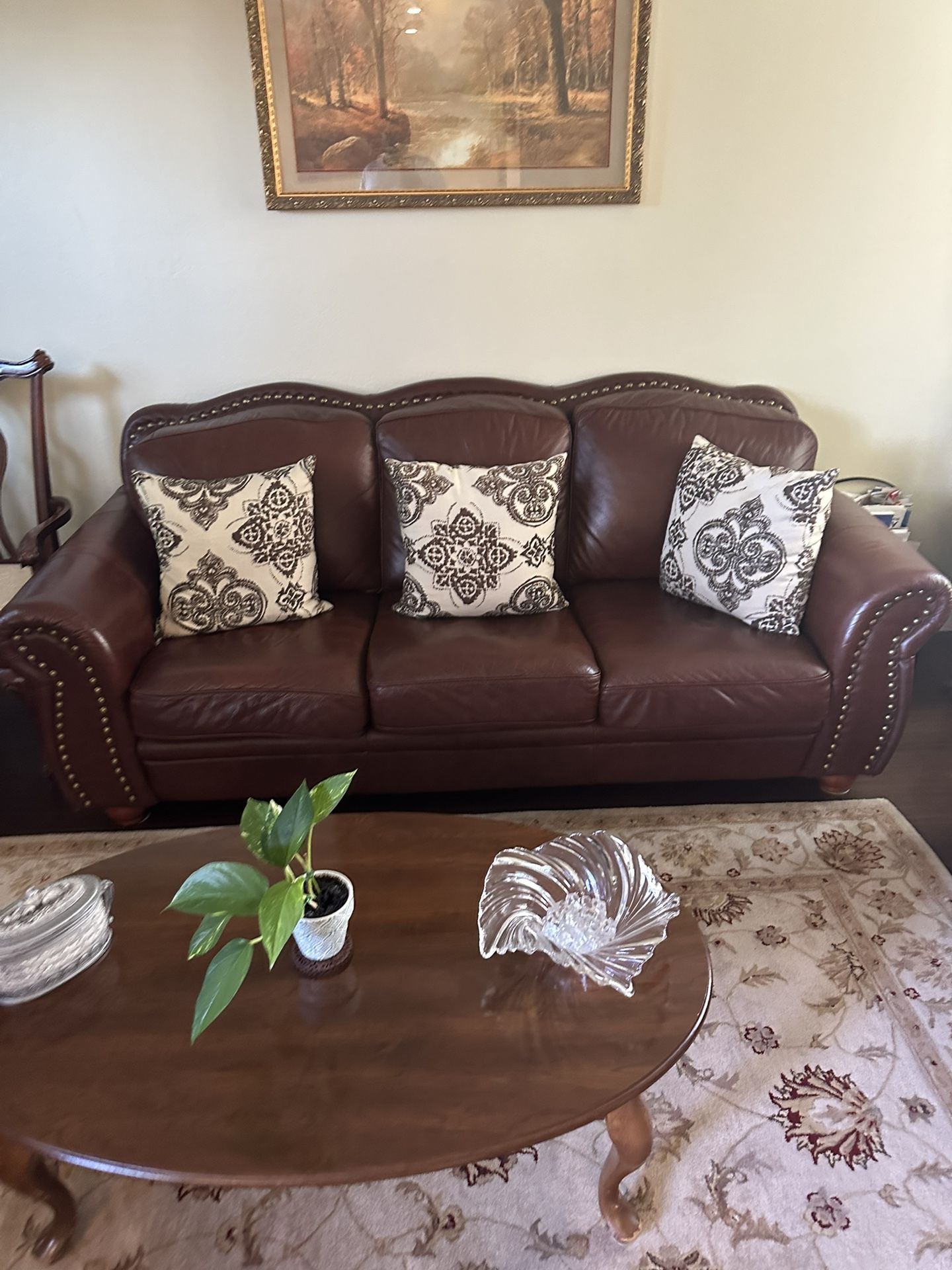 Genuine Leather Sofa Set