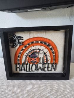 Halloween Embroidery Framed