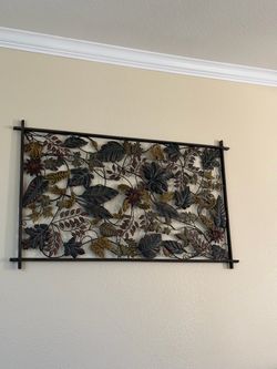 Metal Leaf Wall Art Decor Panel