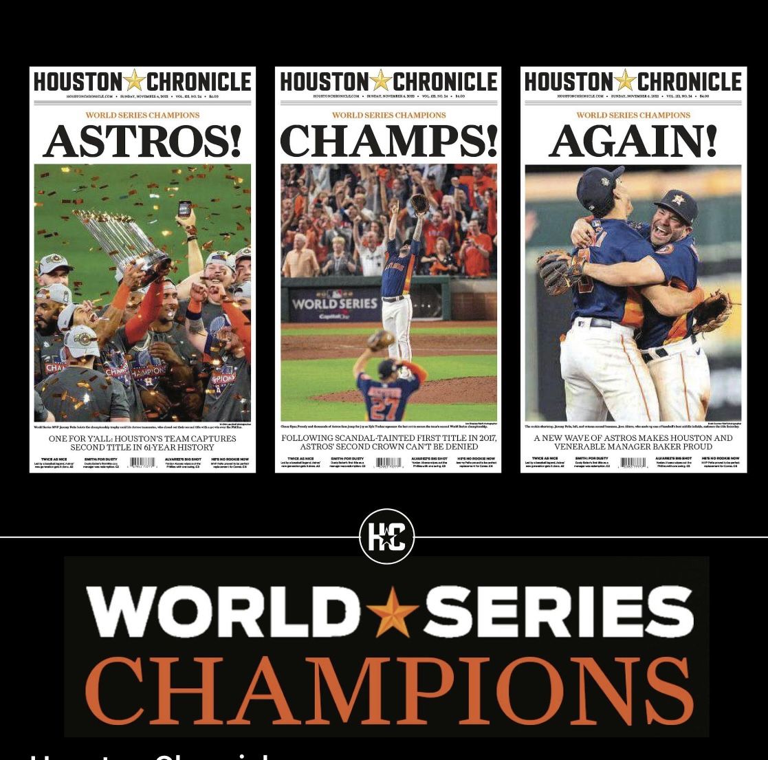 Houston Astros Newspaper Champs 2022