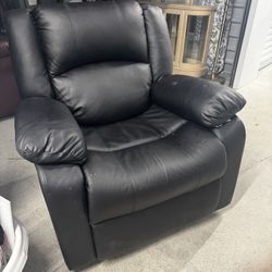 Black Leather Recliner Chair
