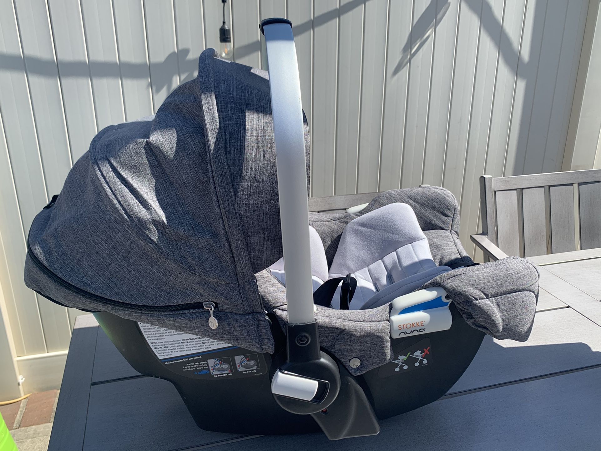 Stokke Pipa by Nuna Infant Car Seat With Base And JJ Cole Baby Car Seat Cover