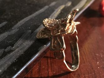 14k solid gold diamond ring packsaddles side 9 weight 6.4