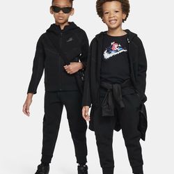 NIKE NSW TECH FLEECE FULL-ZIP LITTLE KIDS SET 86L050-(023)(042) LITTLE KIDS 4-5