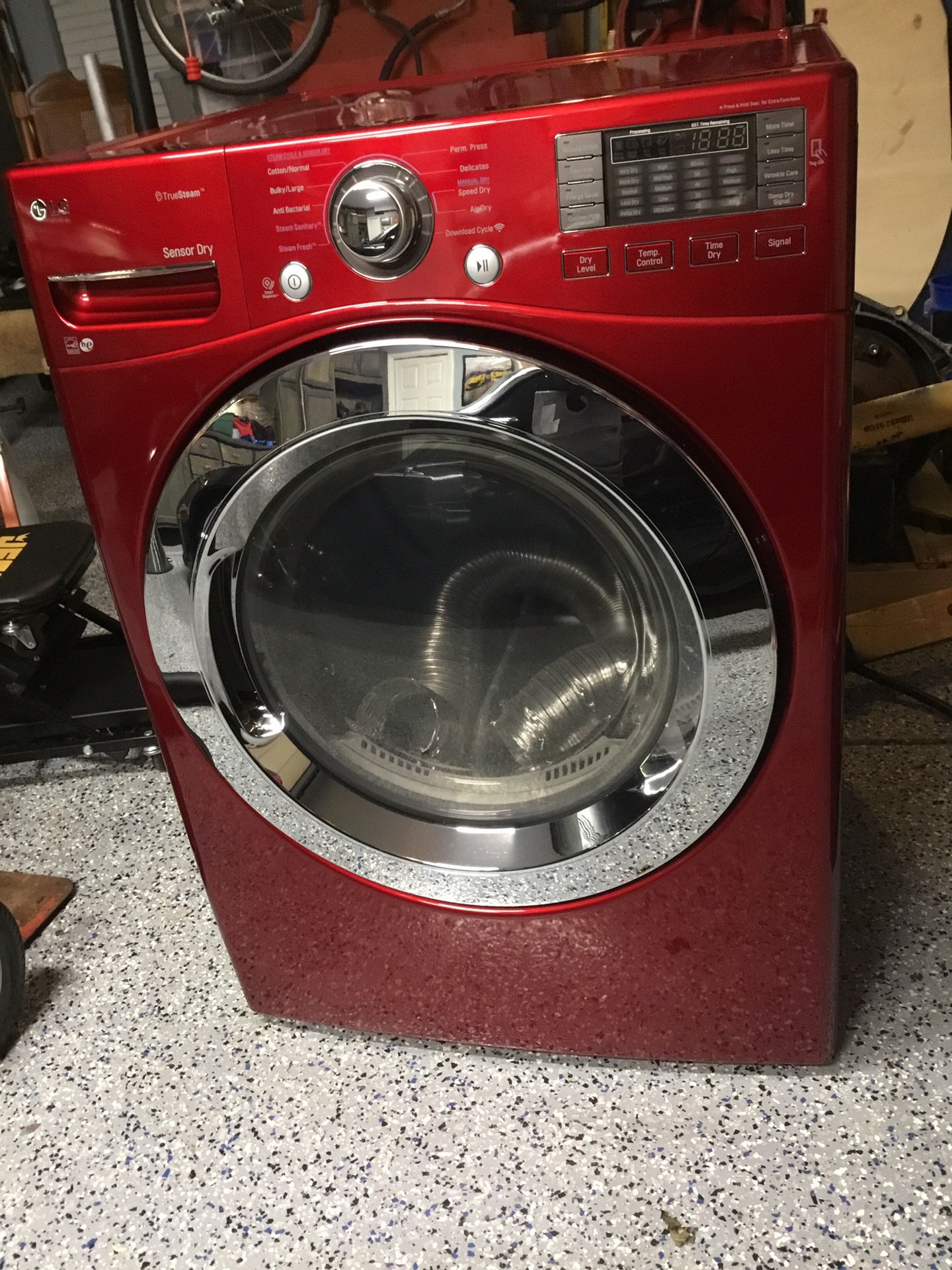 Cherry Red LG Electric Dryer