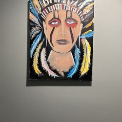 “American indians“ oil painting handmade only for $30 pickup only 