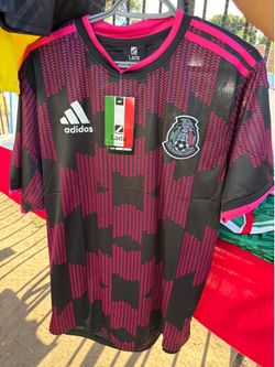 Pink and black Mexico jersey
