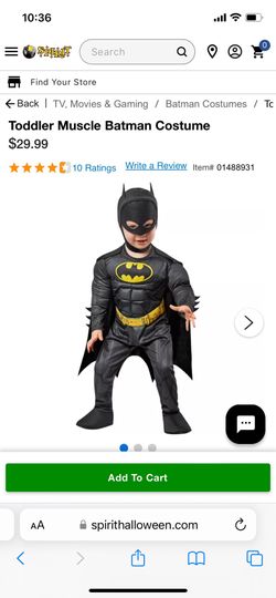 Toddler Muscle Batman Costume