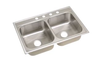 Elkay 33-in x 22-9in d in Satin Double Equal
