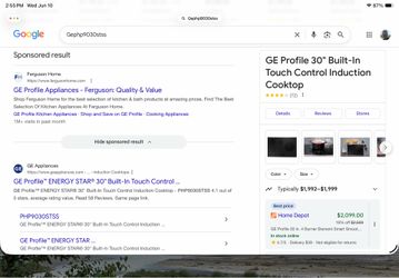 GE induction cooktop