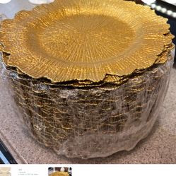 Gold Reef Charger Plates  (50)