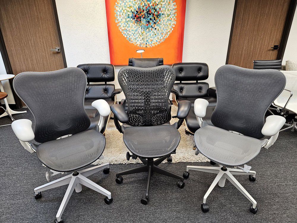 NEW AND USED HERMAN MILLER MIRRA  CHAIRS.  MANY AVAILABLE READY FOR PICK-UP, DELIVERY AND SHIPPING 