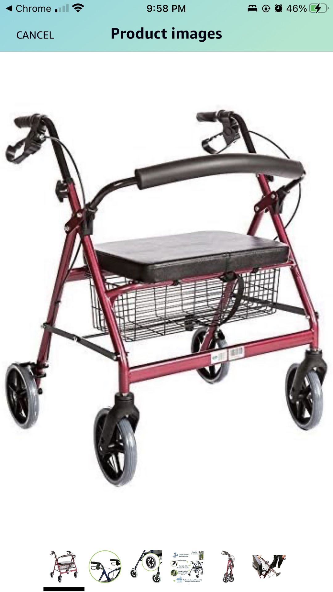 Duty Bariatric Rollator Rolling Walker