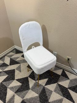 White Vanity Chair with storage for kids/teens