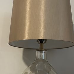 1 Large Gold/Glass Lamp. 