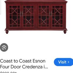 4 Door Credenza/ ,TV Console
