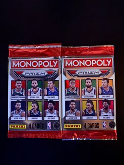 NBA 2 Sealed Panini Monopoly NBA Packs