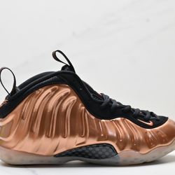 Nike Air Foamposite One: Stunning Metallic Copper and Black Colorway with Iconic Textured Design for Exceptional Style and Performance，basketball shoe