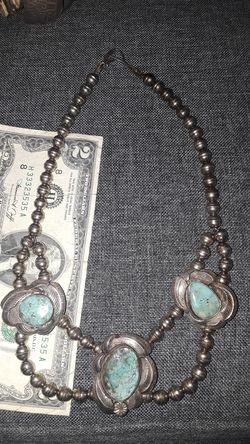 Navajo sterling silver signed rc choker $400