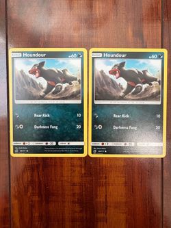 Pokemon Houndour 58/111 Crimson Invasion Non-Holo Common Lot of 2! NM