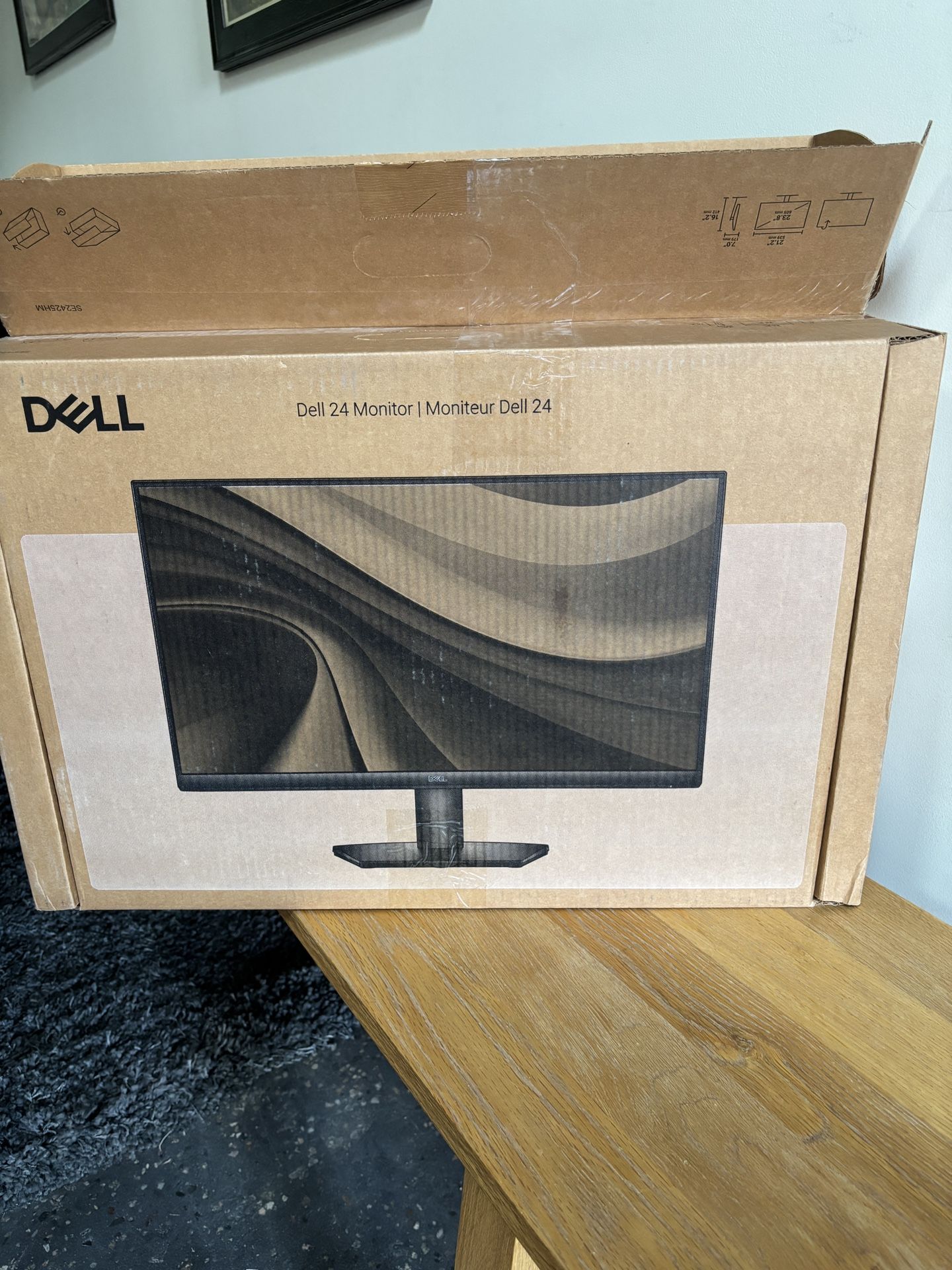 2 New In Box Dell 24” Monitors + Wireless Keyboard/Mouse