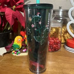 Poinsettia Starbucks Cup