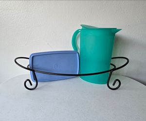 Kitchen Items, Iron Rack & Tupperware