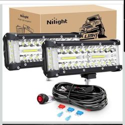 7 Inch LED Off Road Light Pods Side Shooter Spot Flood Truck ATV UTV 2 Pack